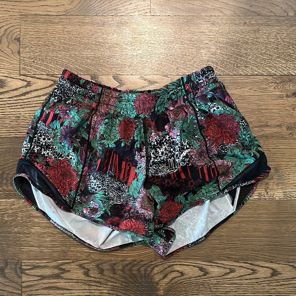 Lululemon Athletica Red and Green Athletic Shorts